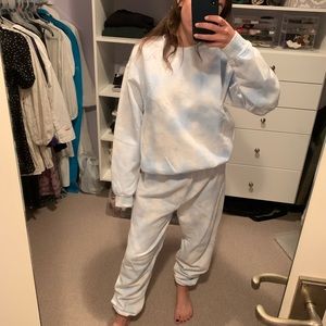 Blue Tie Dye Sweatsuit